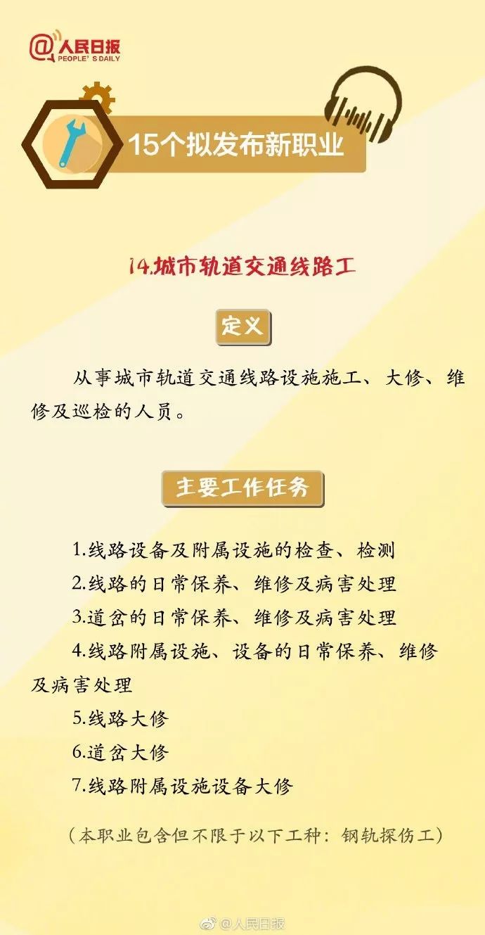 人社部拟发布15项新职业